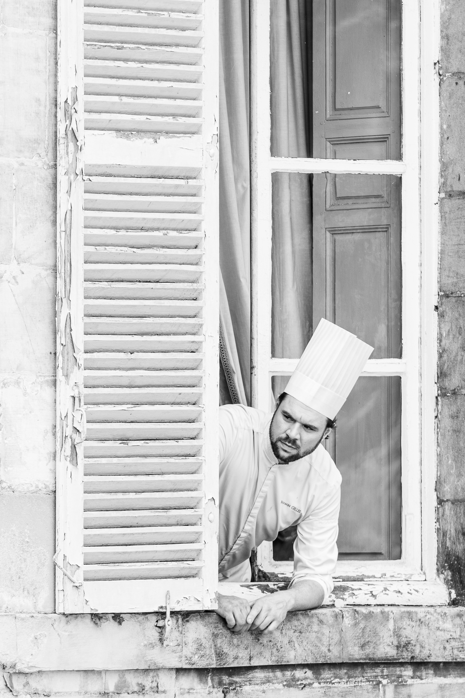 photos noir et blanc insolite lors d'un mariage à Reims